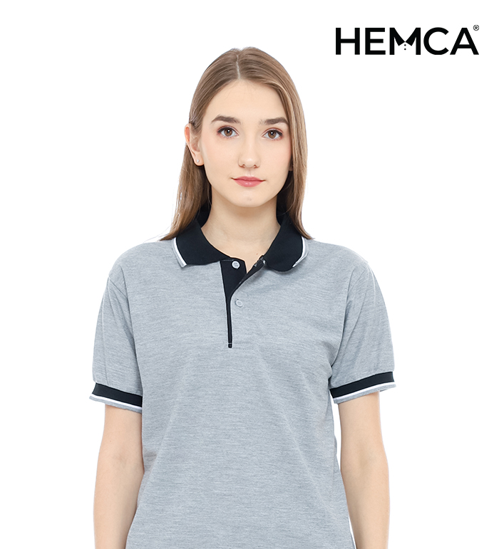 Polo Polos Abu Misty Muda Kombinasi