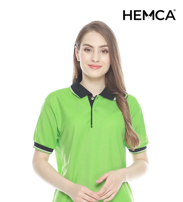 Polo Polos Hijau Pupus Kombinasi