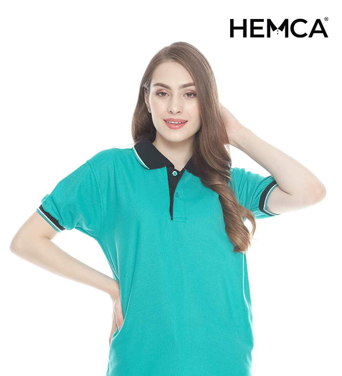 Polo Polos Hijau Tosca Kombinasi