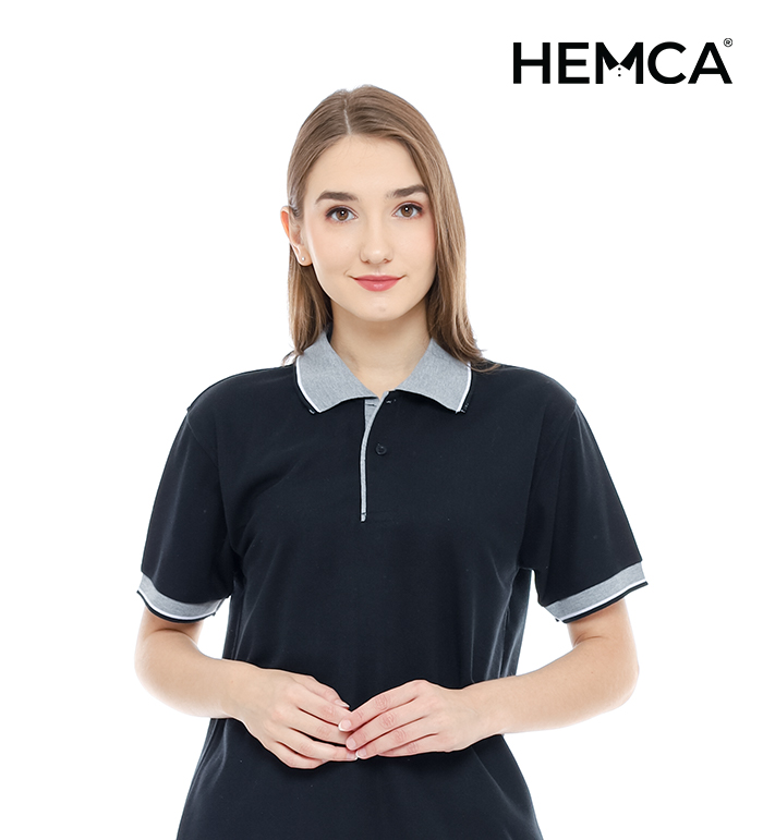 Polo Polos Hitam Kombinasi