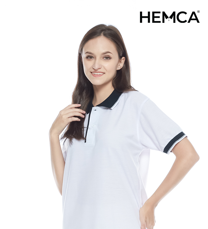 Polo Polos Putih Kombinasi