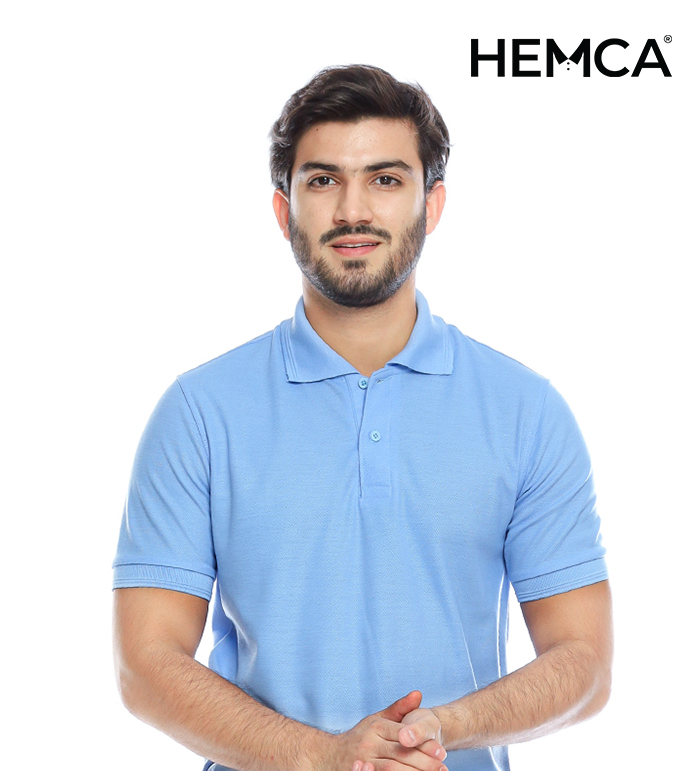Polo Polos Biru Muda